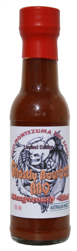 Jose Montezuma Chilli Chili Sauces Hot Sauce Ghostly Bourbon BBQ