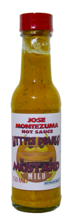 Jose Montezuma Chilli Chili Sauces Hot Sauce Liitle Diablo Mustard