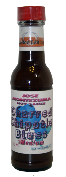 Jose Montezuma Chilli Chili Sauces Hot Sauce Charred Chipotle Blues BBQ