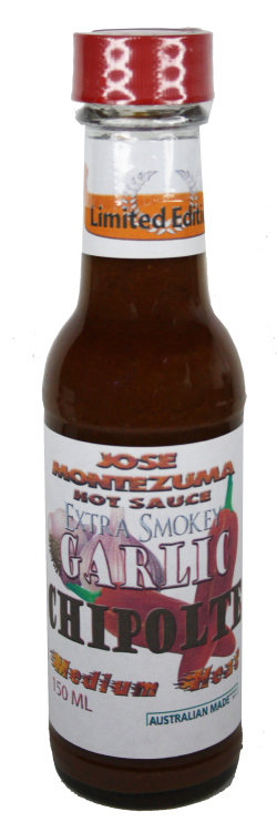 Jose Montezuma Chilli Chili Sauces Hot Sauce Extra Smokey Garlic Chipotle BBQ