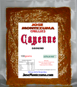 Jose Montezuma Chilli Chili Sauces Hot Sauce Cayenne Chilli Powder 100G